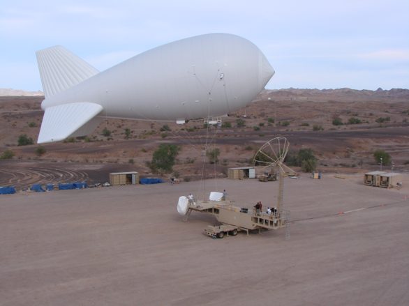Integrated aerostat system — platform, mooring and ground station — at a field site