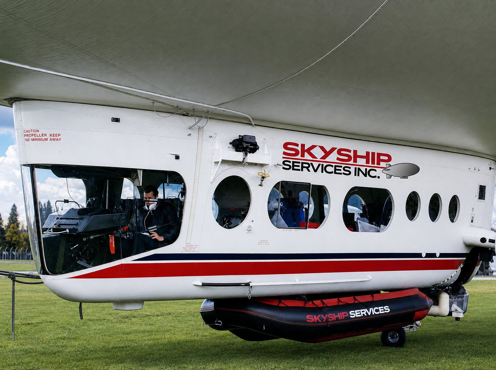 Skyship 600 airship on maritime patrol