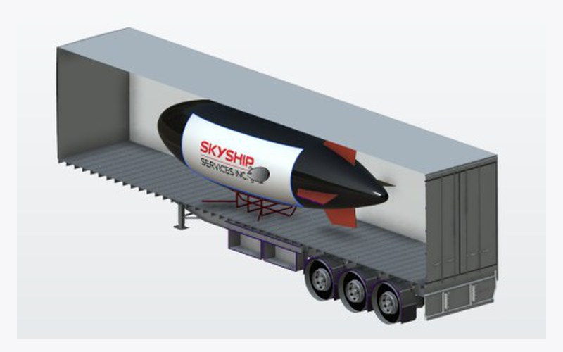 Quad Skyship 2000 rapid mobile deployment from a standard 40 ft container